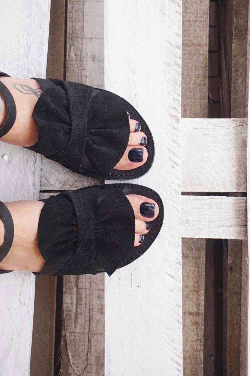 FUNKY B genuine leather women's sandals, black