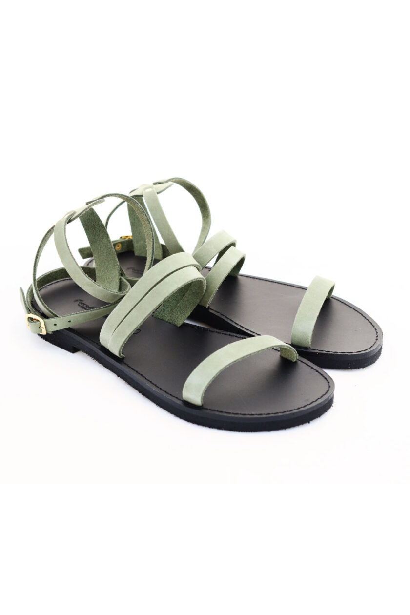 FUNKY GLAM natural leather sandals, green