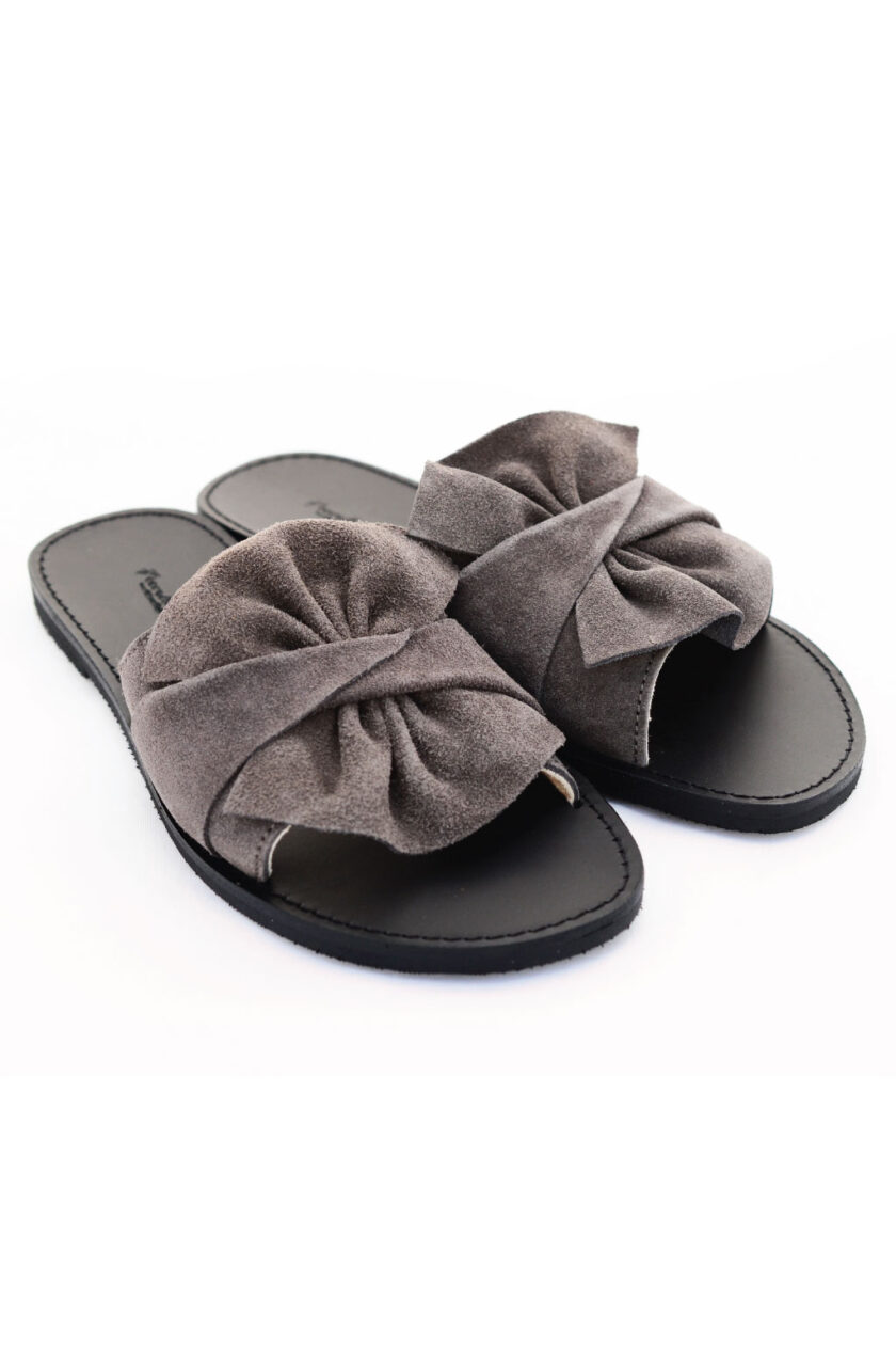FUNKY INSTYLE women's genuine leather slippers, gray