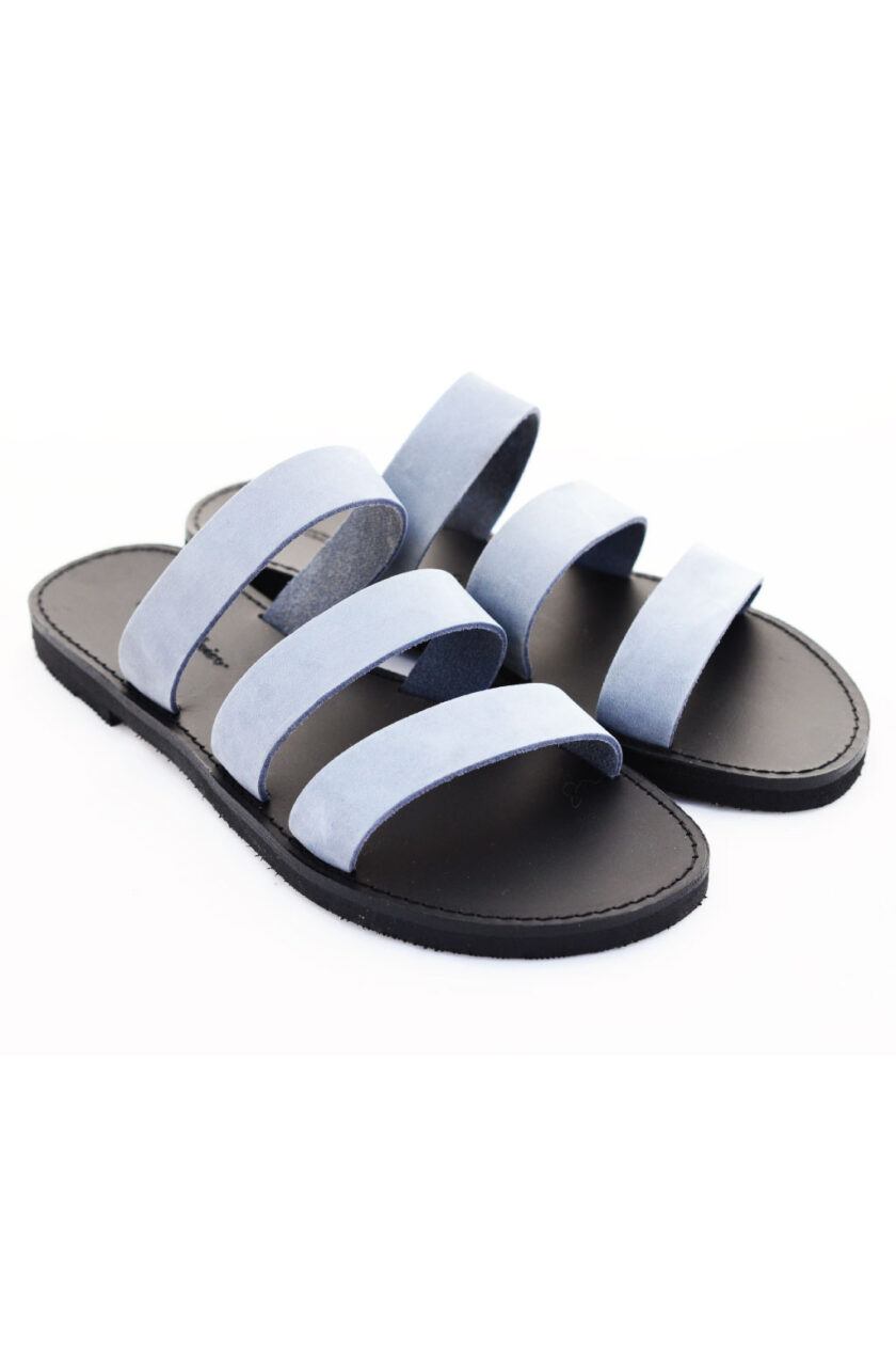 FUNKY MOOD natural leather slippers, blue