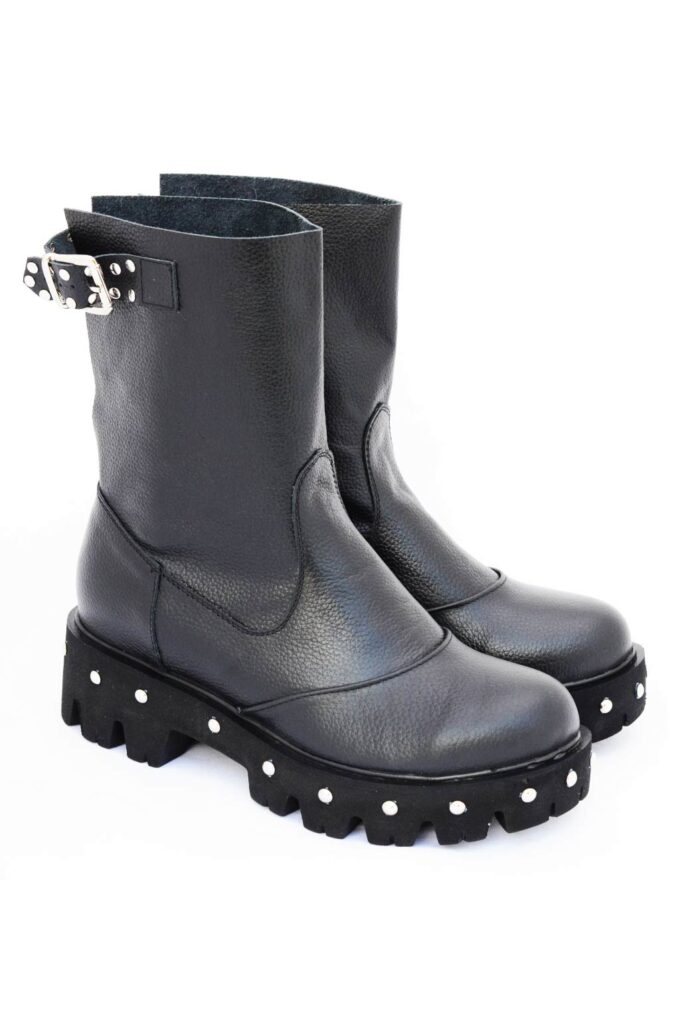 Biker boots with FUNKY URBAN targets, black