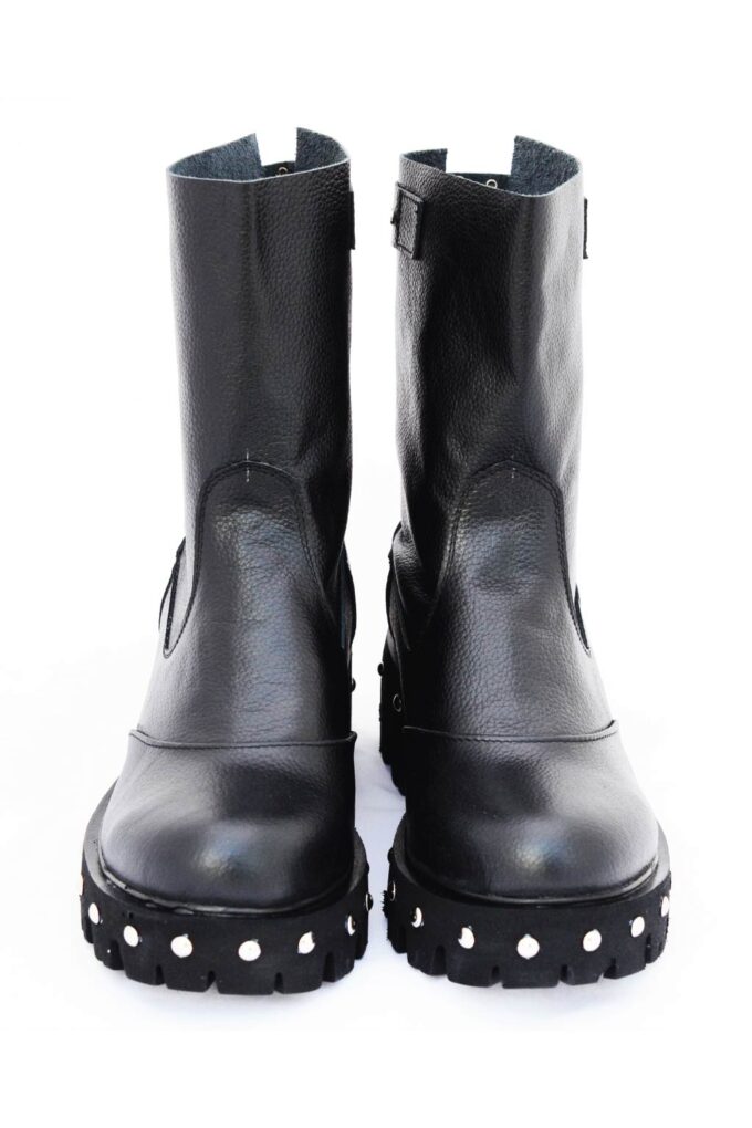 Biker boots with FUNKY URBAN targets, black