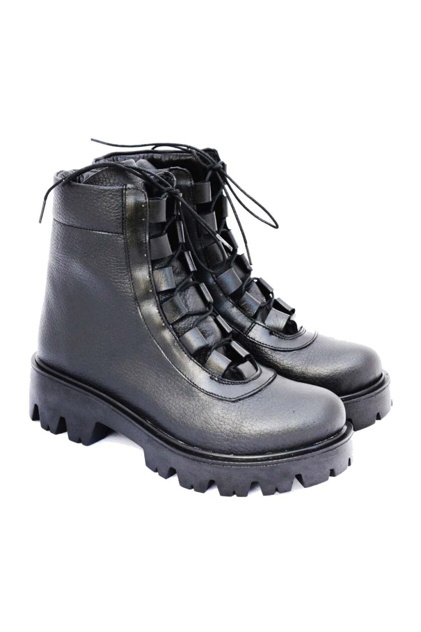 Women's boots with laces FUNKY SMART, black