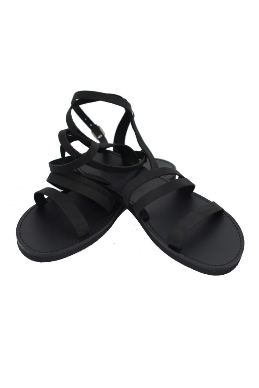 FUNKY GLAM black sandals in nubuck leather