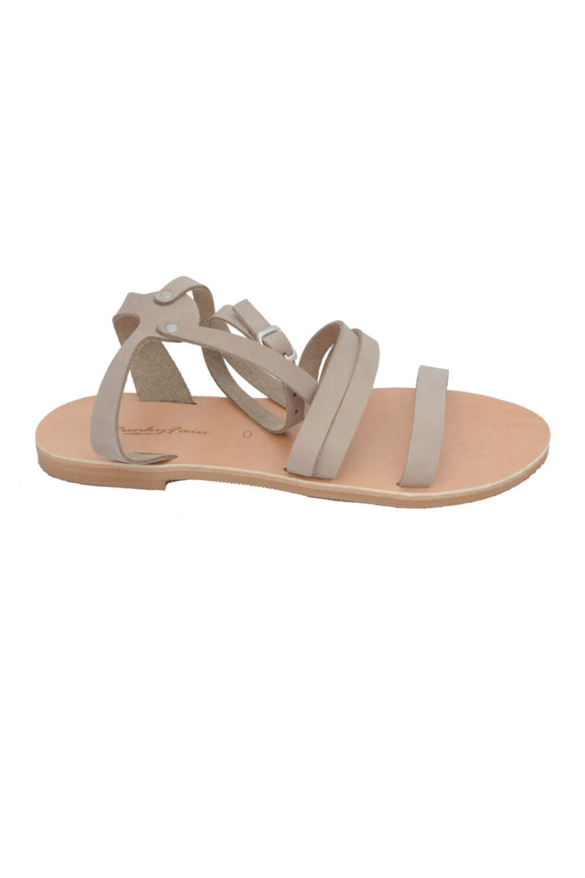FUNKY GLAM nude sandals in genuine leather