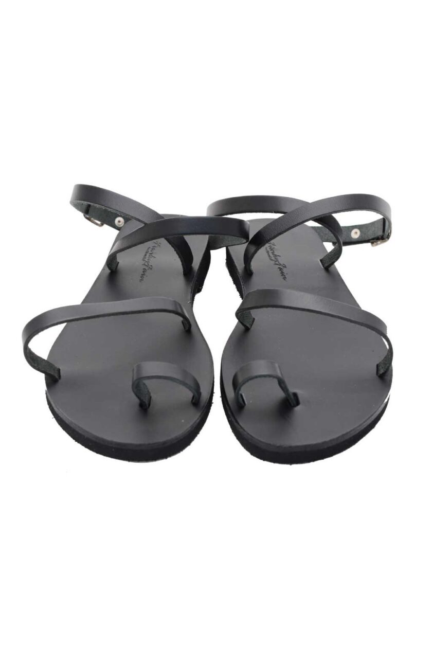 FUNKY NOMAD strappy sandals in black leather