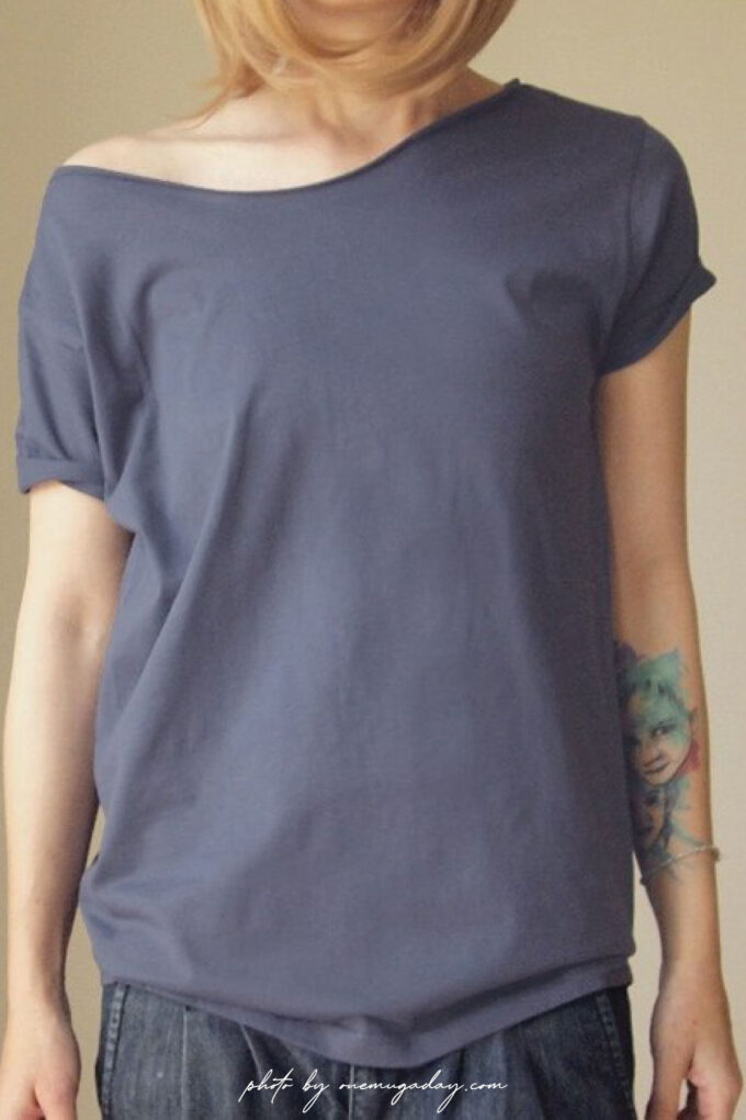 FUNKY T oversize t-shirt in blue